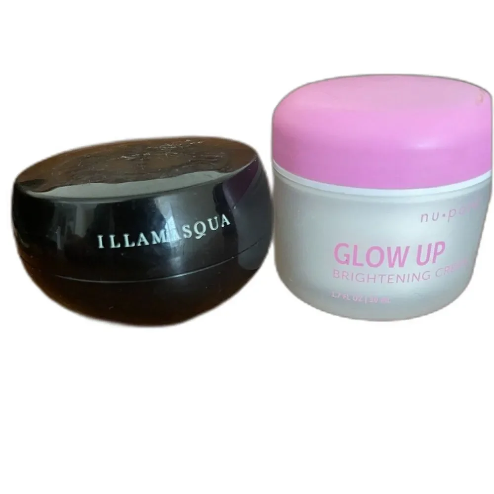 Lot 2 Illamasqua HYDRA VEIL Rehydrating Gel Primer & Glow Up Moisturizer 1oz New
